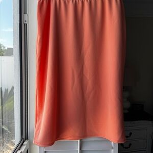 Coral Pencil Midi Skirt for Everyday Wear
